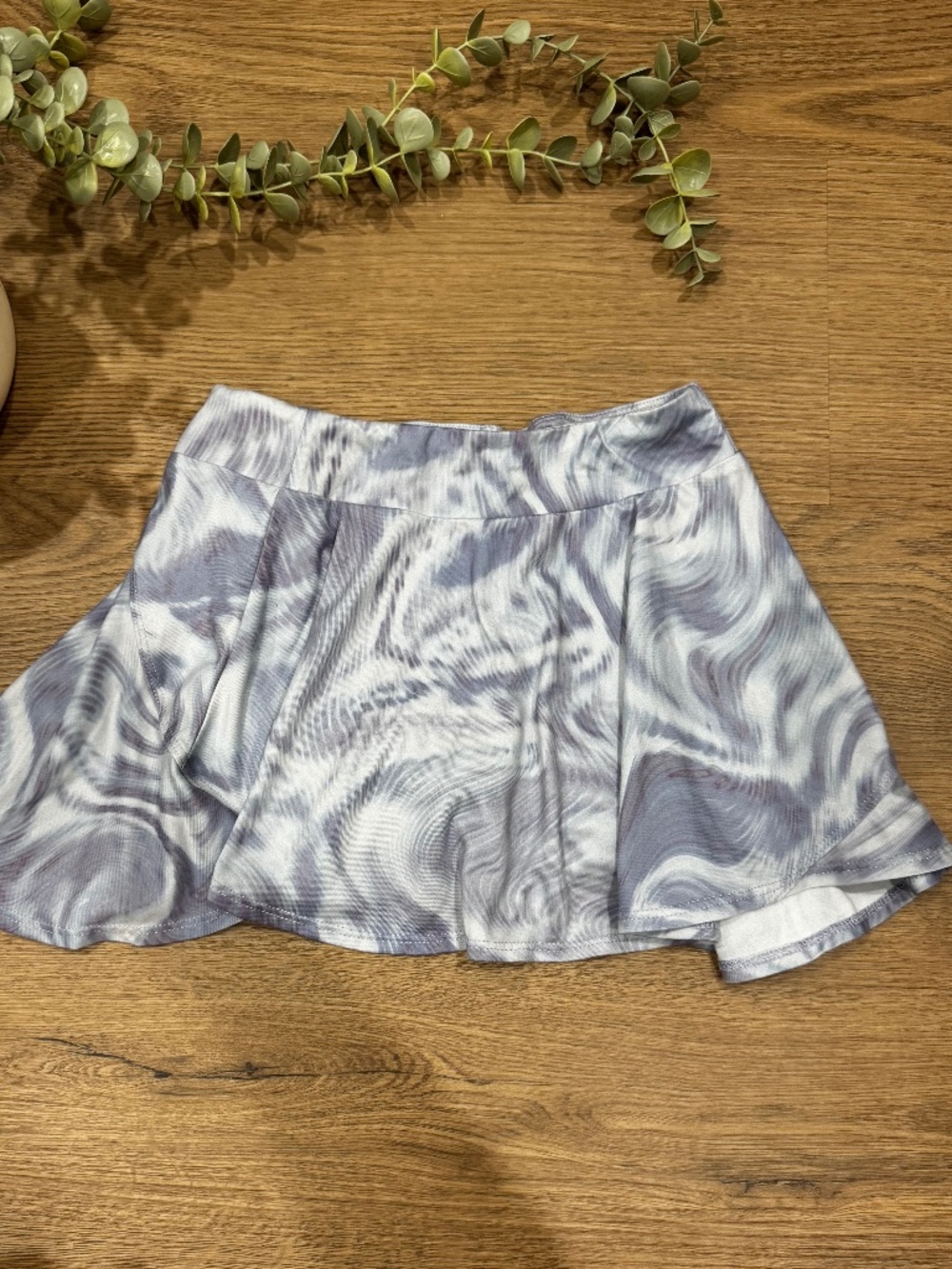 All in Motion Girls S 6/7 Gray Tie Dye Athletic Skort Tennis Skirt